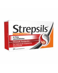 STREPSILS LUTSCHTABL 8,75MG ORANGE ZUCKERFREI, 24 Stück