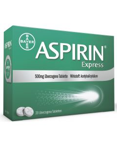 Aspirin Express - überzogene Tabletten 500mg, 20 Stück