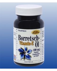 Espara Borretschöl-Vitamin E Kapseln, 75 Stück