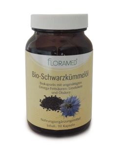 Floramed Bio-Schwarzkümmelöl Kapseln DE-ÖKO-003, 90 Stück