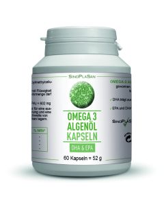 Sinoplasan Omega 3 Algenöl DHA-EPA Kapseln, 60 Stück