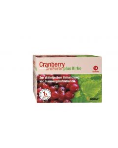 Biogelat Cranberry Uro Forte plus Birke, 14 Stück