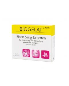 Biogelat Biotin Tablette 5mg, 40 Stück