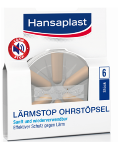 Hansaplast Ohrstöpsel, 6 Stück