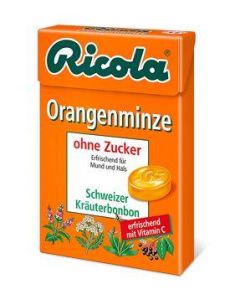 Ricola Orangenminze zuckerfrei, 50g