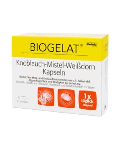 Biogelat Knoblauch-Mistel-Weißdorn Kapsel 1 am Tag, 30 Stück