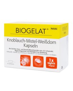 Biogelat Knoblauch-Mistel-Weißdorn Kapsel 1 am Tag, 90 Stück
