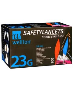 DIAGNOSTIKA U.ZUBEHOER        WELLION                     SAFETY LANCETS 23G, 25 Stück