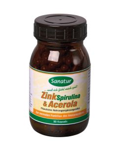 ZINKSPIRULINA                 KAPSELN +ACEROLA -SANATUR   0,68MG ZINK +30MG VIT C, 90 Stück