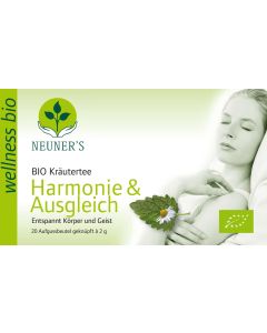 NEUNERS                       WELLNESS KRAEUTERTEE        HARMONIE +AUSGLEICH BIO, 20 Stück