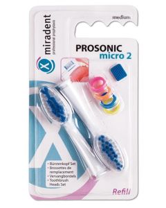 ZAHNBUERSTEN                  MIRADENT                    PROSONIC MICRO 2 REFIL, 2 Stück