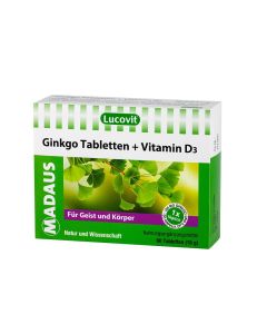 Lucovit Ginkgo + Vitamin D3, 60 Stück