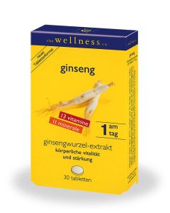 GINSENG                       11 VITAMINE 8 MINERALE      TABL-WELLNESS, 30 Stück