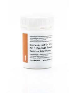 SCHUESSLER                    ADLER PHARMA                CALCIUM FLUORIDE          NR. 1 D12 TABL, 500g