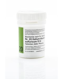 SCHUESSLER                    ADLER PHARMA                KALIUM ALUMINIUM SULFUR.  NR.20 D12 TABL, 100g