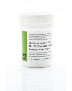 SCHUESSLER                    ADLER PHARMA                CALCIUM CARBONICUM        NR.22 D12 TABL, 100g