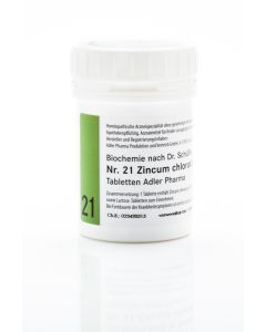 SCHUESSLER                    ADLER PHARMA                ZINCUM CHLORATUM          NR.21 D12 TABL, 500g