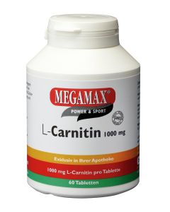 L-CARNITIN                    TABL                        1000MG MEGAMAX, 60 Stück