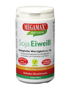 MEGAMAX                       SOJA EIWEISS REIN PFLANZL.  SCHOKO, 400g