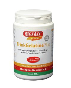 MEGAMAX                       TRINKGELATINE               +MANGAN +L-CYSTEIN        +CALCIUM, 400g