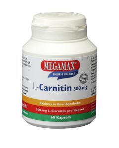 L-CARNITIN                    KAPSELN                     500MG -MEGAMAX, 60 Stück